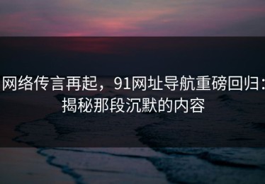 网络传言再起，91网址导航重磅回归：揭秘那段沉默的内容