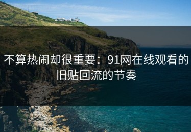 不算热闹却很重要：91网在线观看的旧贴回流的节奏