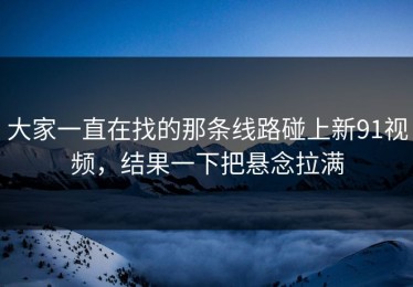 大家一直在找的那条线路碰上新91视频，结果一下把悬念拉满