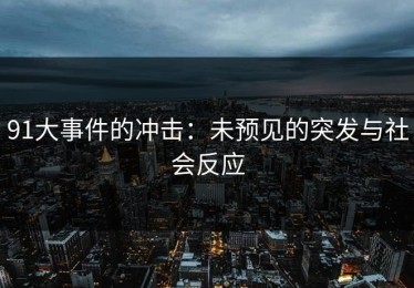 91大事件的冲击：未预见的突发与社会反应