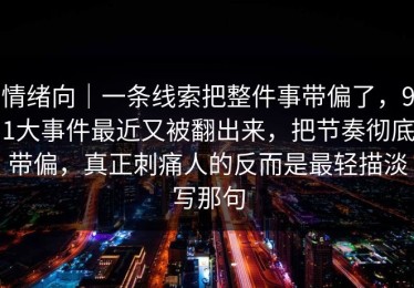 情绪向｜一条线索把整件事带偏了，91大事件最近又被翻出来，把节奏彻底带偏，真正刺痛人的反而是最轻描淡写那句