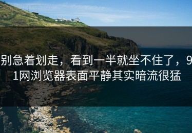 别急着划走，看到一半就坐不住了，91网浏览器表面平静其实暗流很猛