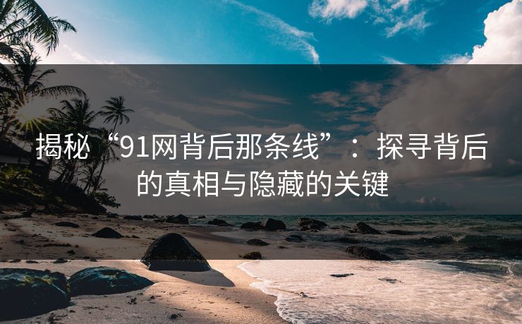 揭秘“91网背后那条线”：探寻背后的真相与隐藏的关键