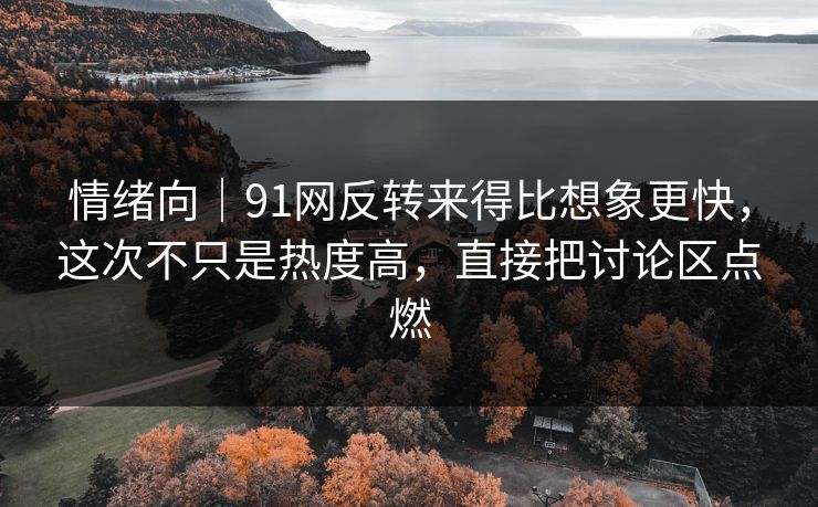 情绪向|91网反转来得比想象更快,这次不只是热度高,直接把讨论区点燃 情绪向|91网反转来得比想象更快,这次不只是热度高,直接把讨论区点燃