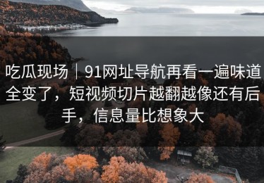 吃瓜现场｜91网址导航再看一遍味道全变了，短视频切片越翻越像还有后手，信息量比想象大