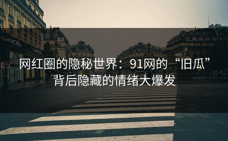 网红圈的隐秘世界：91网的“旧瓜”背后隐藏的情绪大爆发